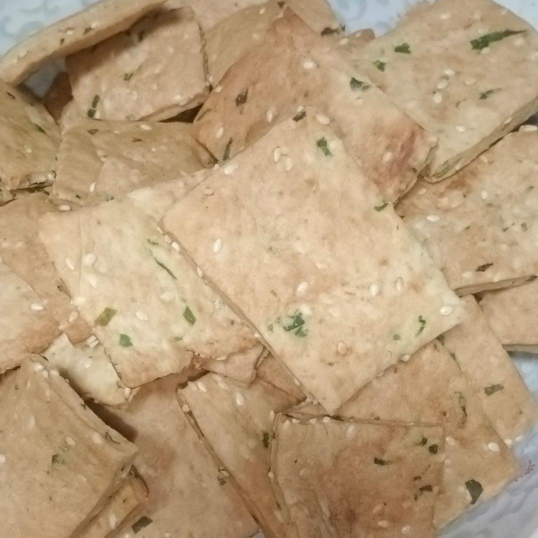 无糖低油‼️搅一搅就能做的香葱苏打饼