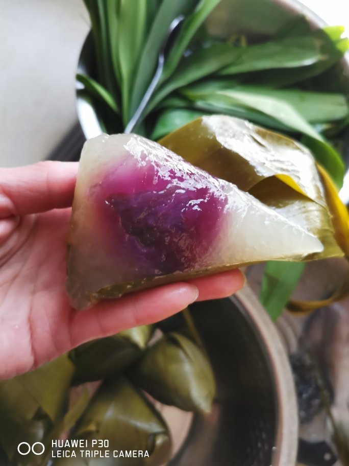紫薯西米水晶粽