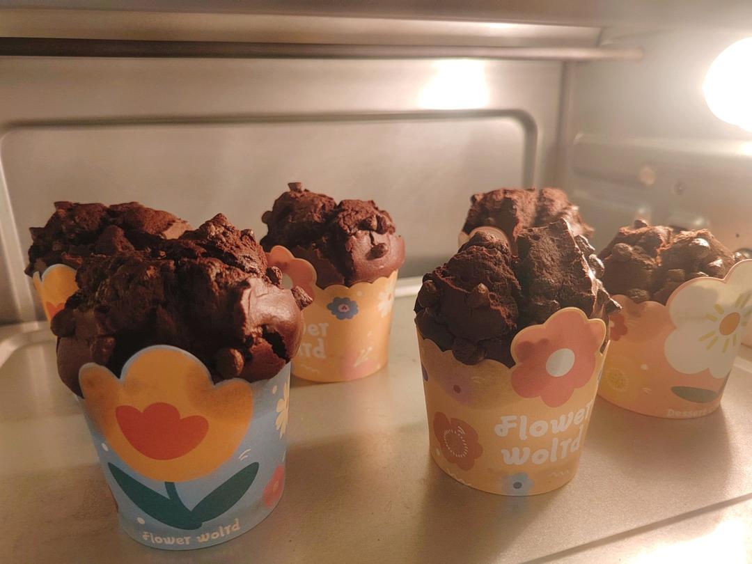 在家做巧克力蘑菇头麦芬蛋糕🍫