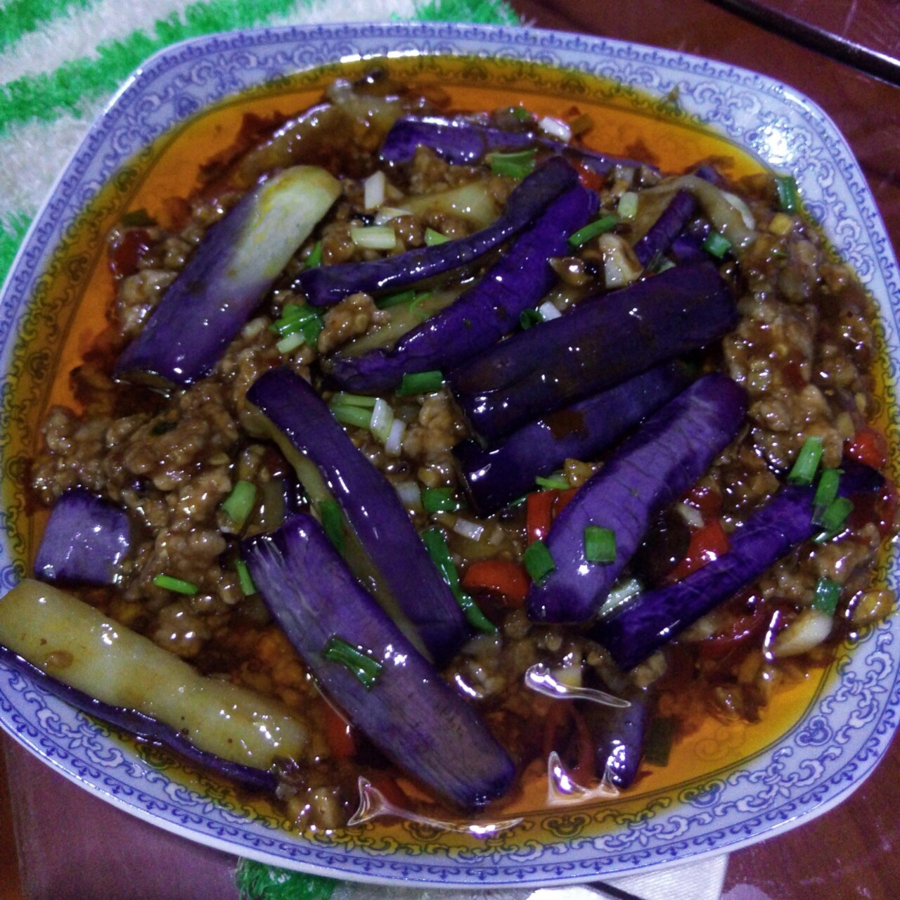 红烧肉沫茄子