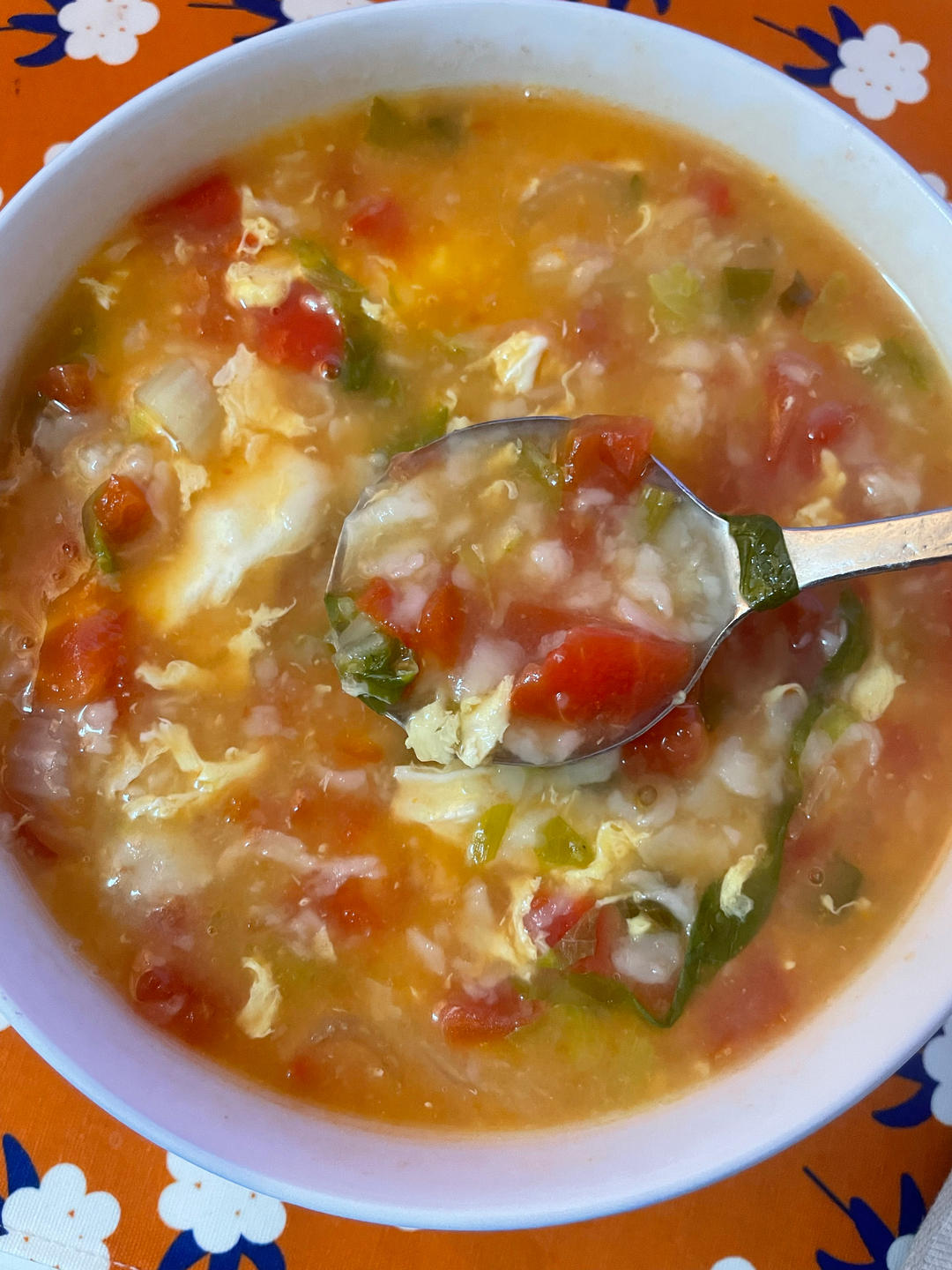 简单快手早餐❗️番茄鸡蛋疙瘩汤‼️营养好喝又开胃