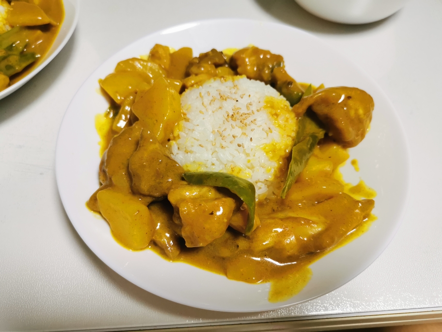 青椒土豆咖喱鸡