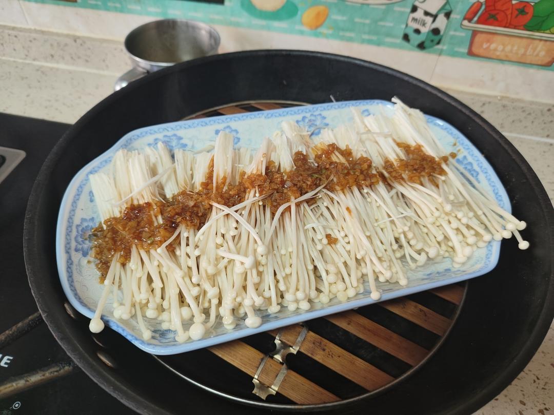 蒜蓉金针菇粉丝～快手