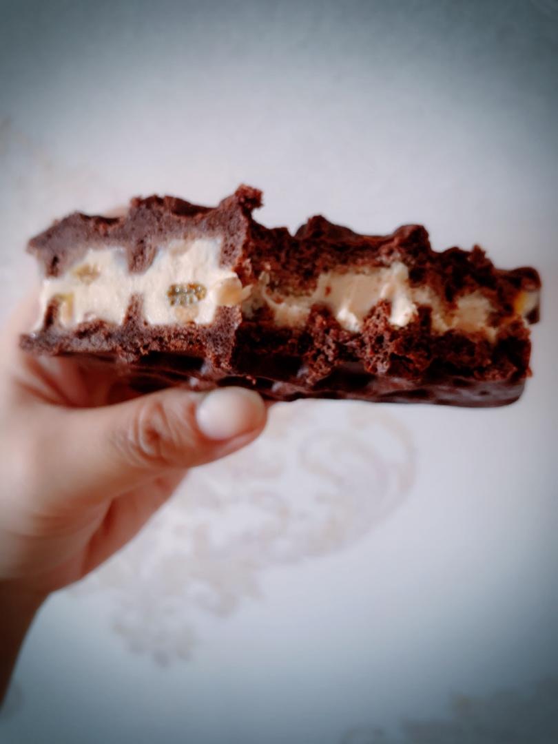 冰淇淋馅华夫饼