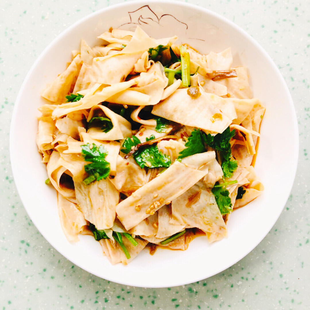 🔥快手版‼️凉拌豆腐皮😋