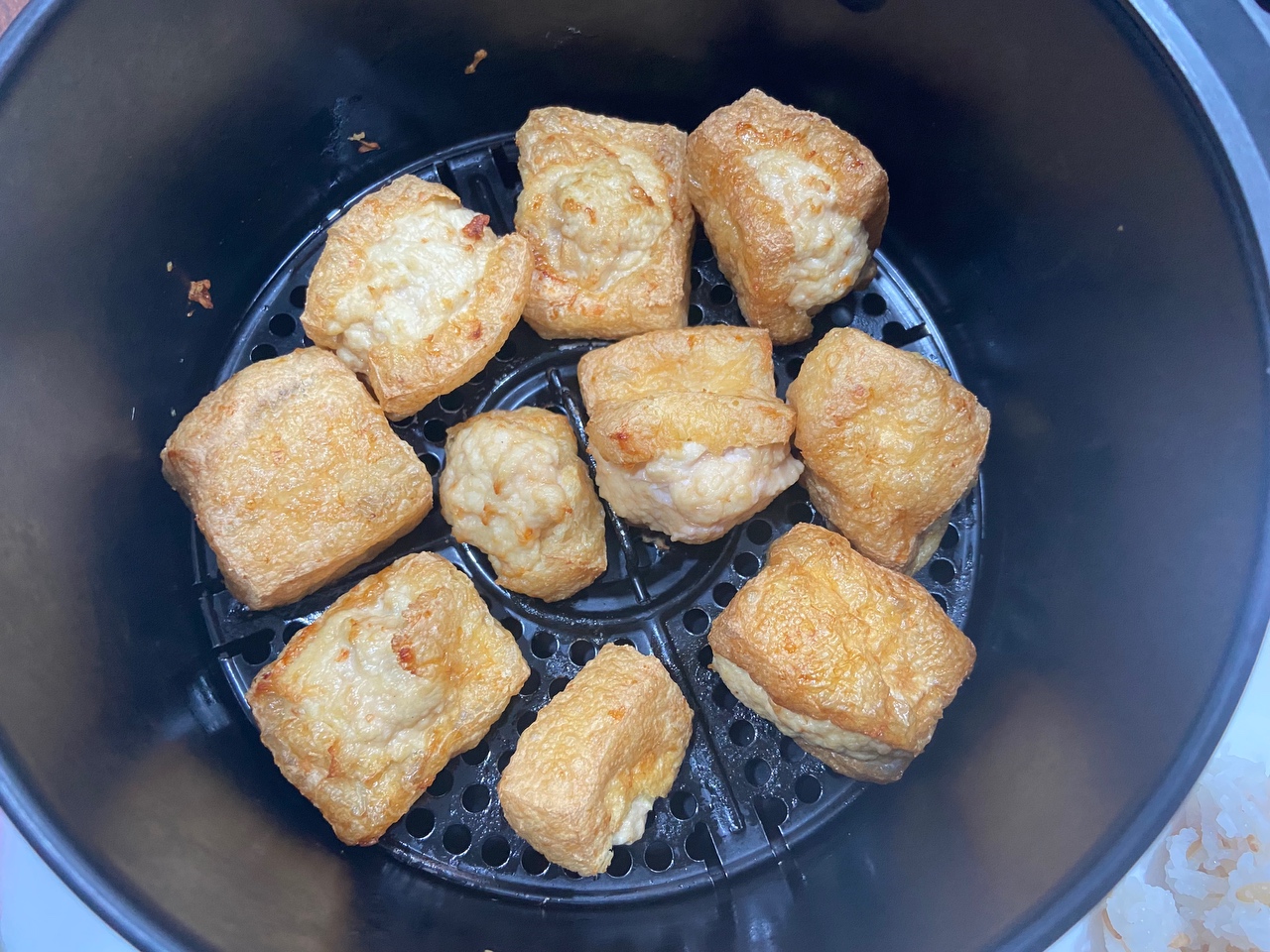 油豆腐酿鸡胸肉（空气炸锅版）的做法