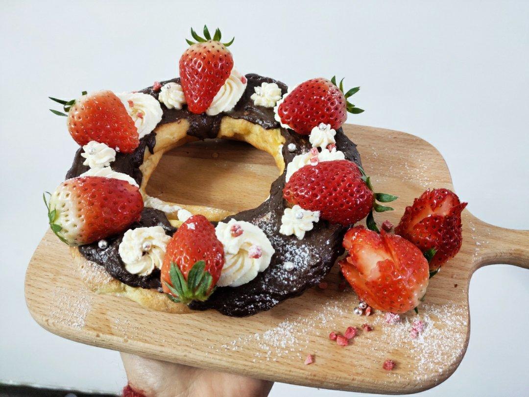 米粒儿星做的高颜值的花环泡芙