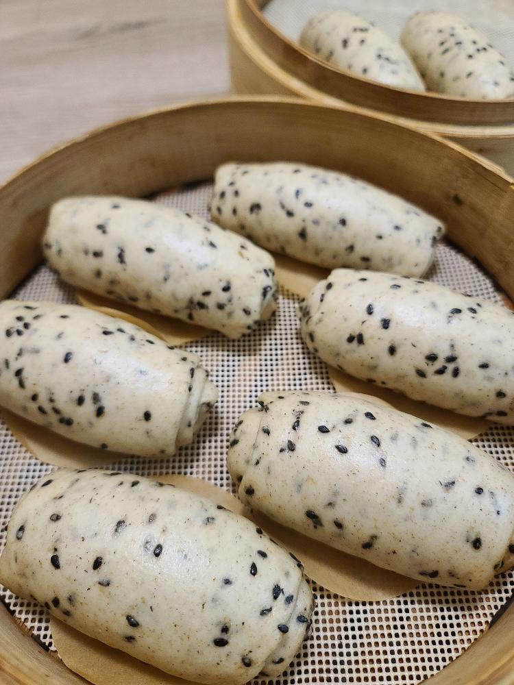 🪷全麦黑芝麻卷○包子馒头系列的做法