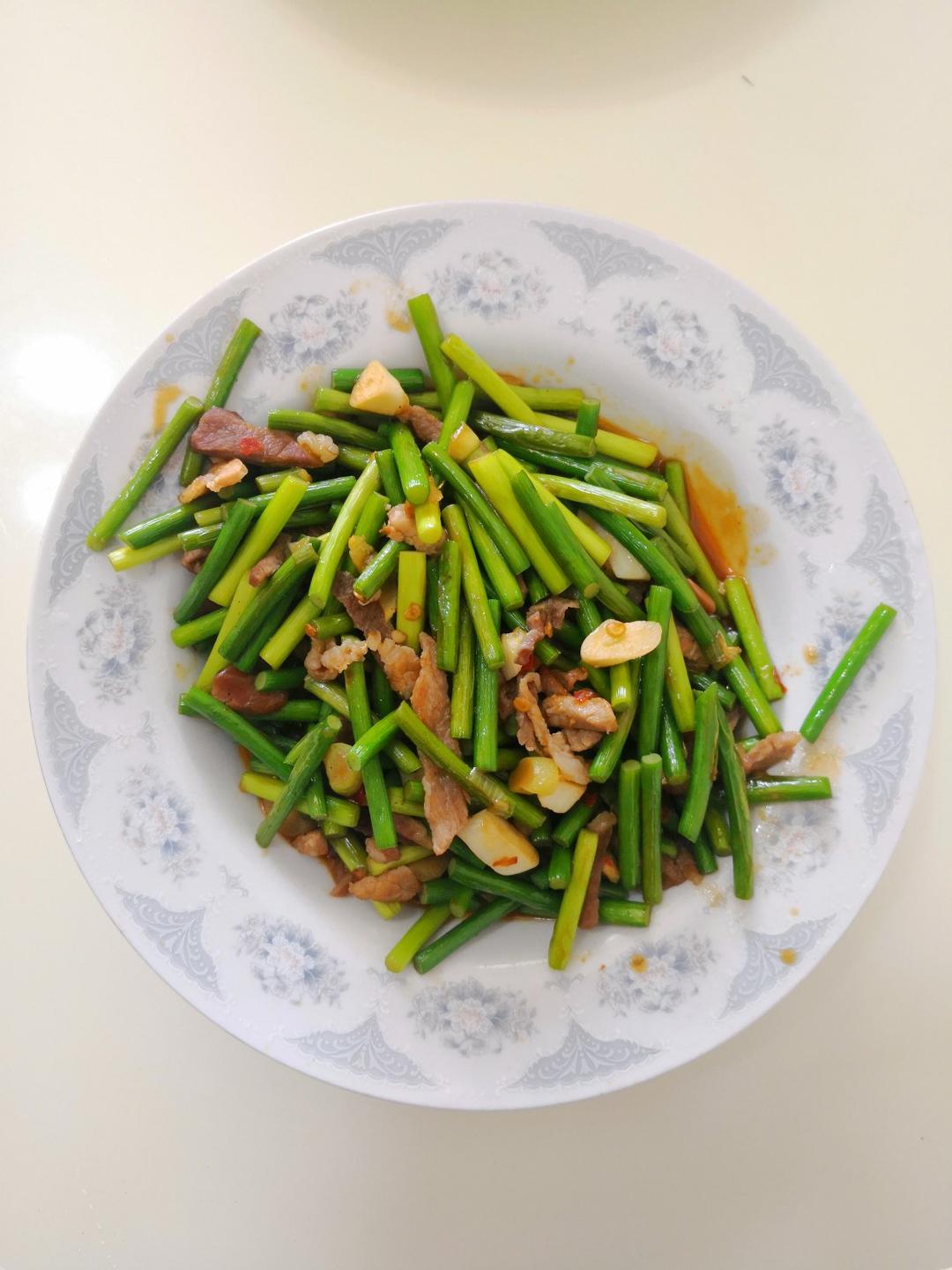 蒜薹炒肉丝