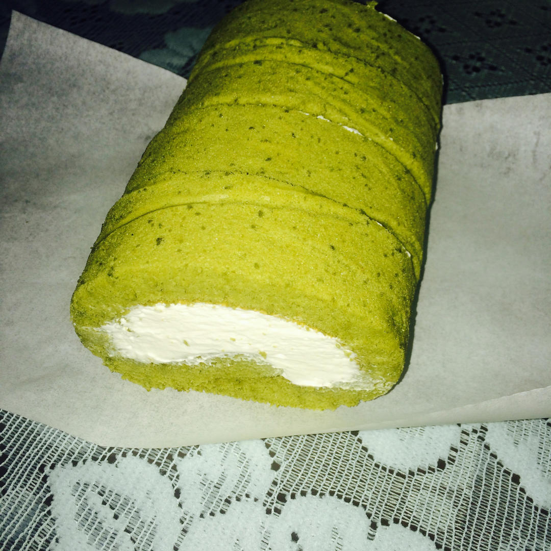 抹茶红豆蛋糕卷