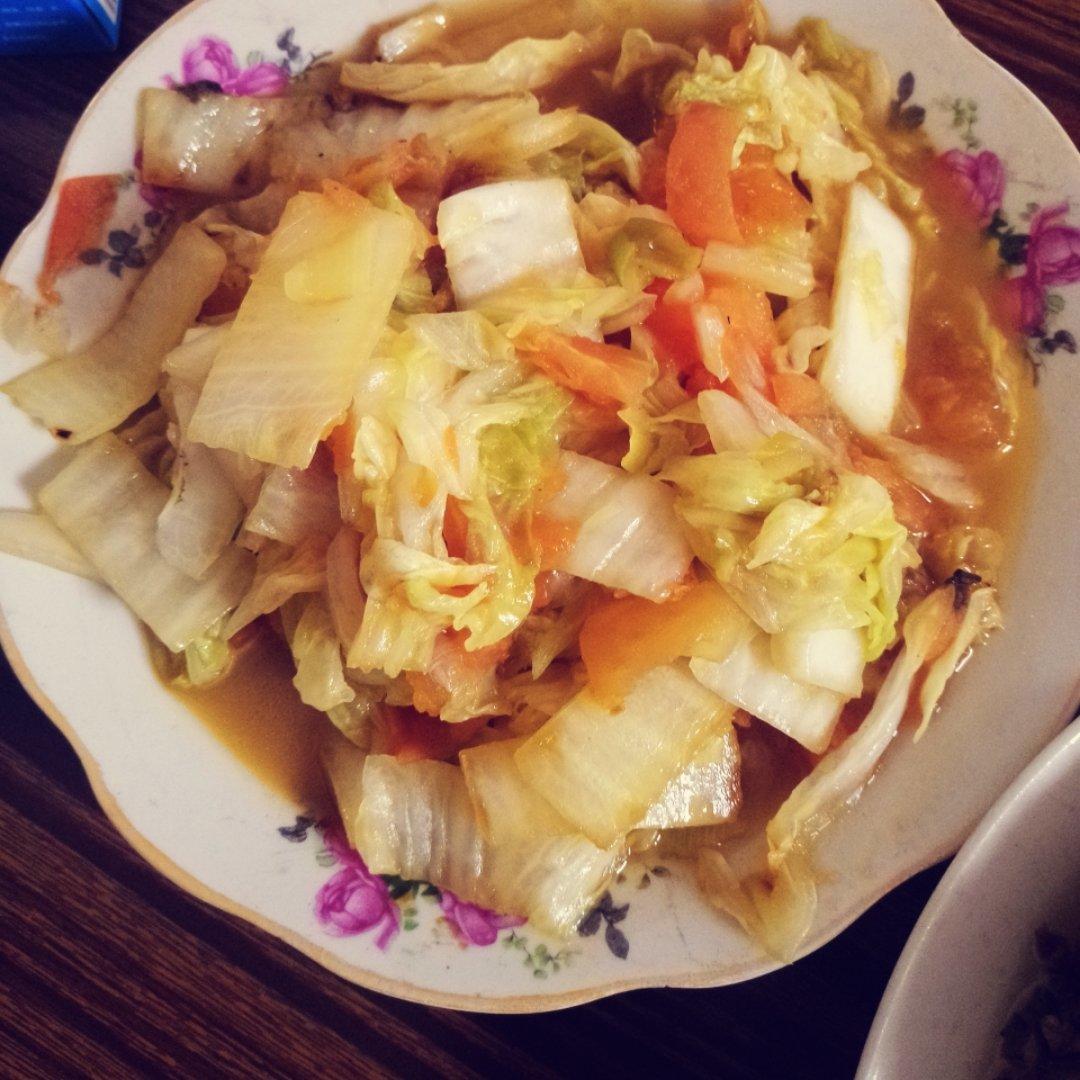 番茄炝炒圆白菜