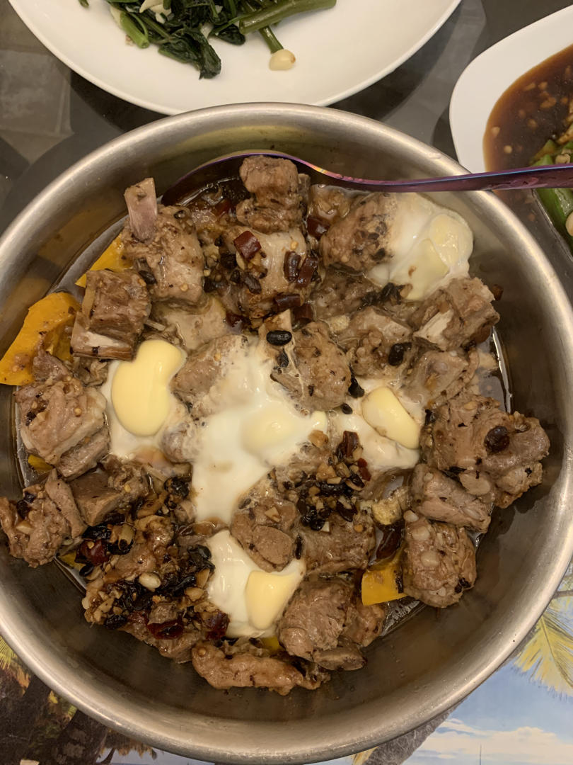 南瓜蒸豆豉排骨