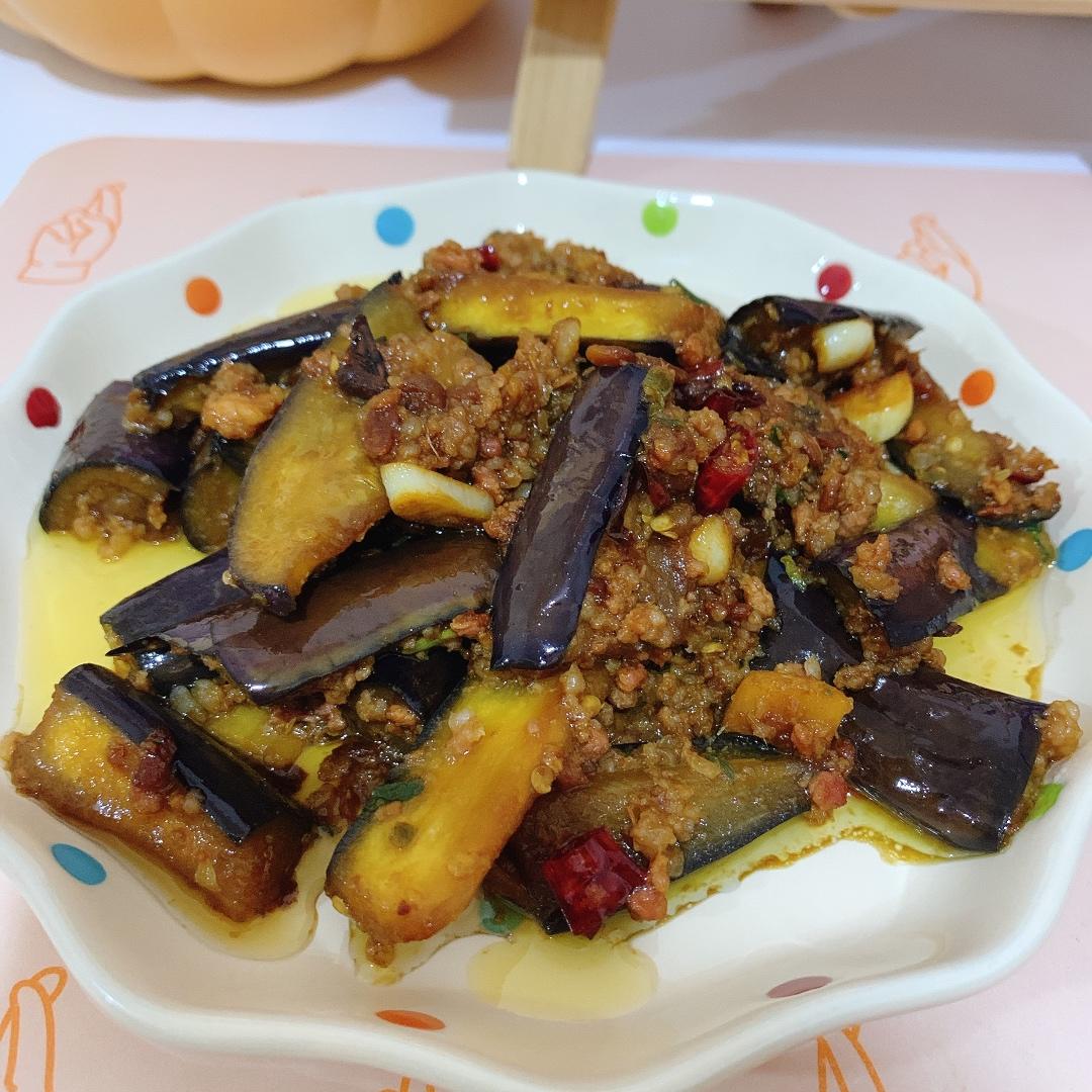 红烧肉沫茄子