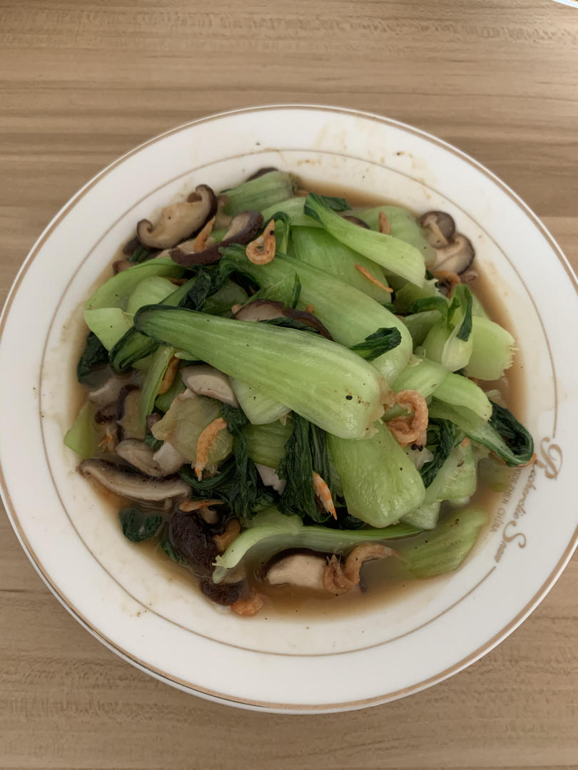 青菜炒香菇