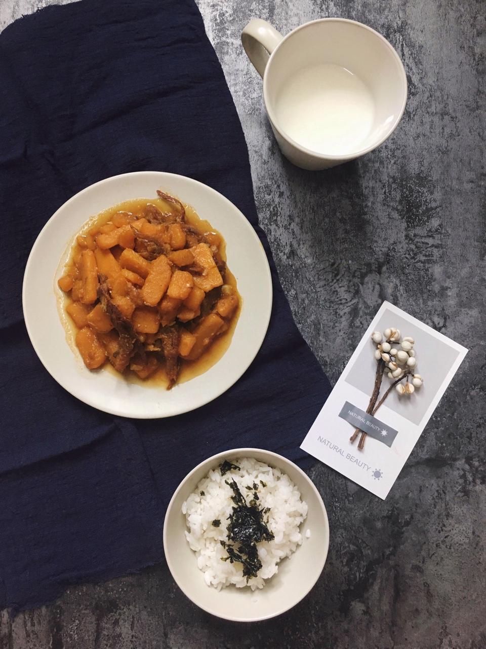 豆豉鲮鱼炒南瓜