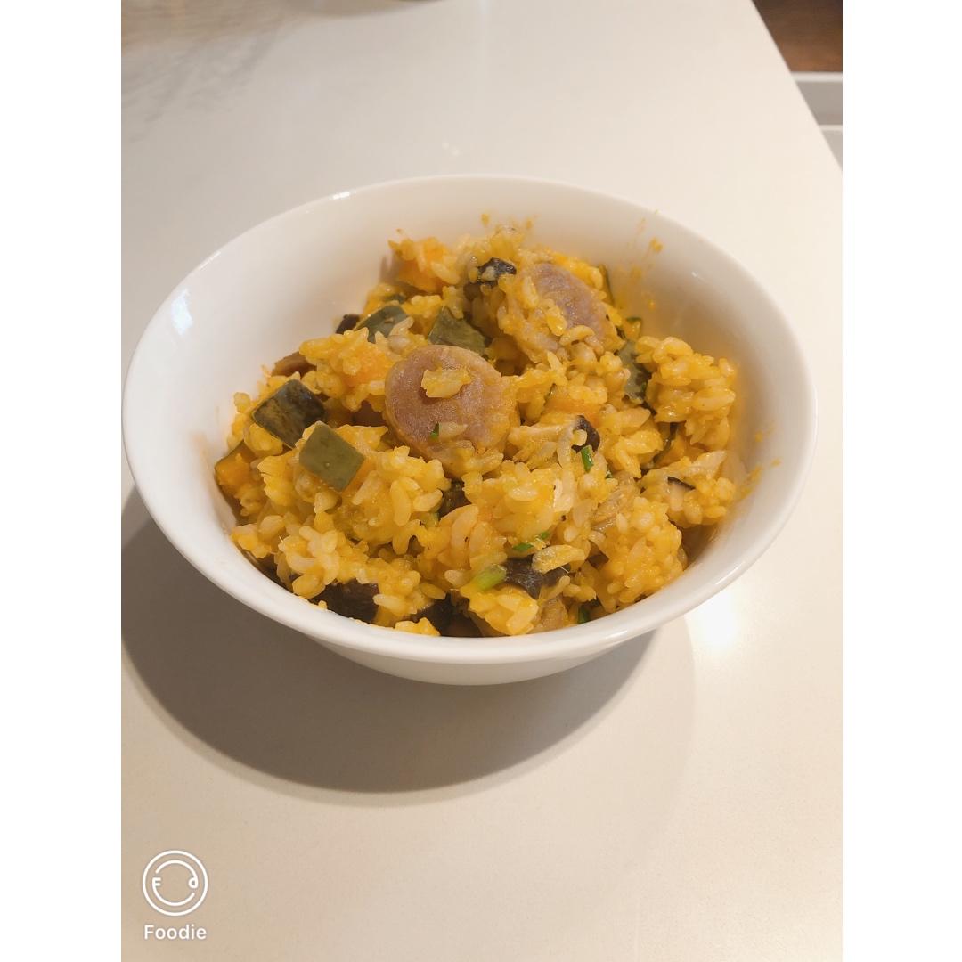 美味到不行的南瓜饭