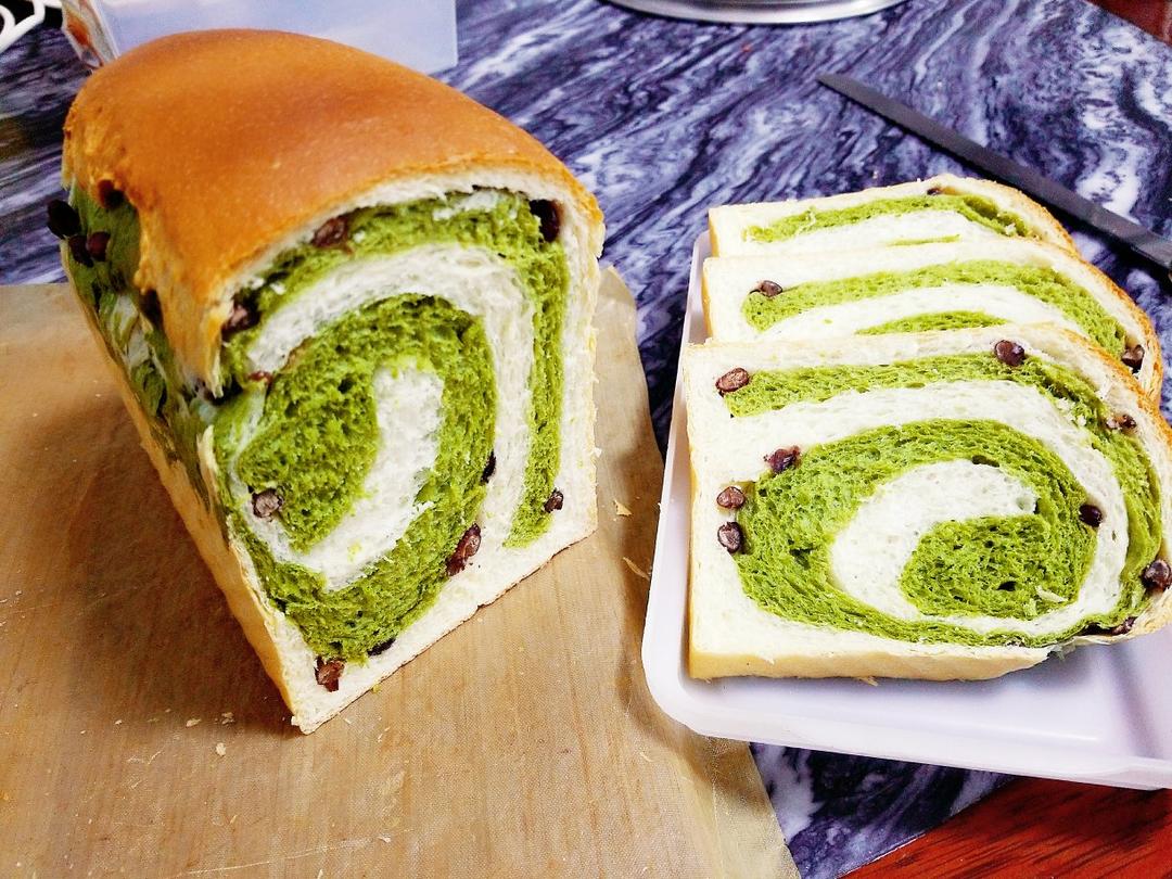 抹茶蜜豆吐司