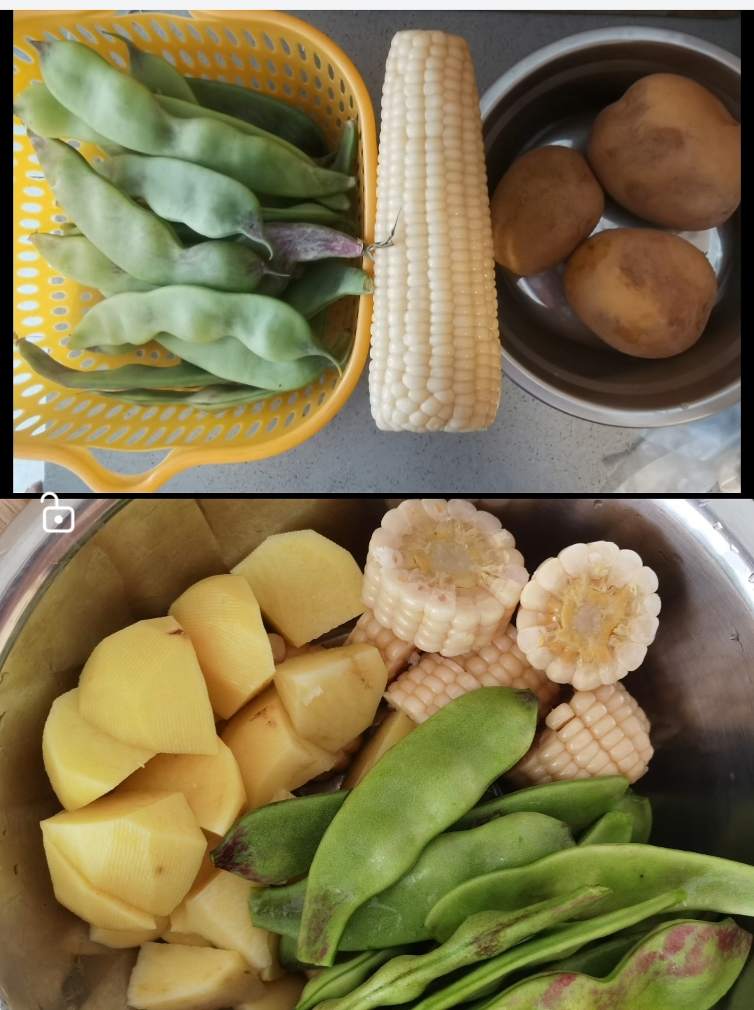排骨炖土豆油豆角的做法 步骤2