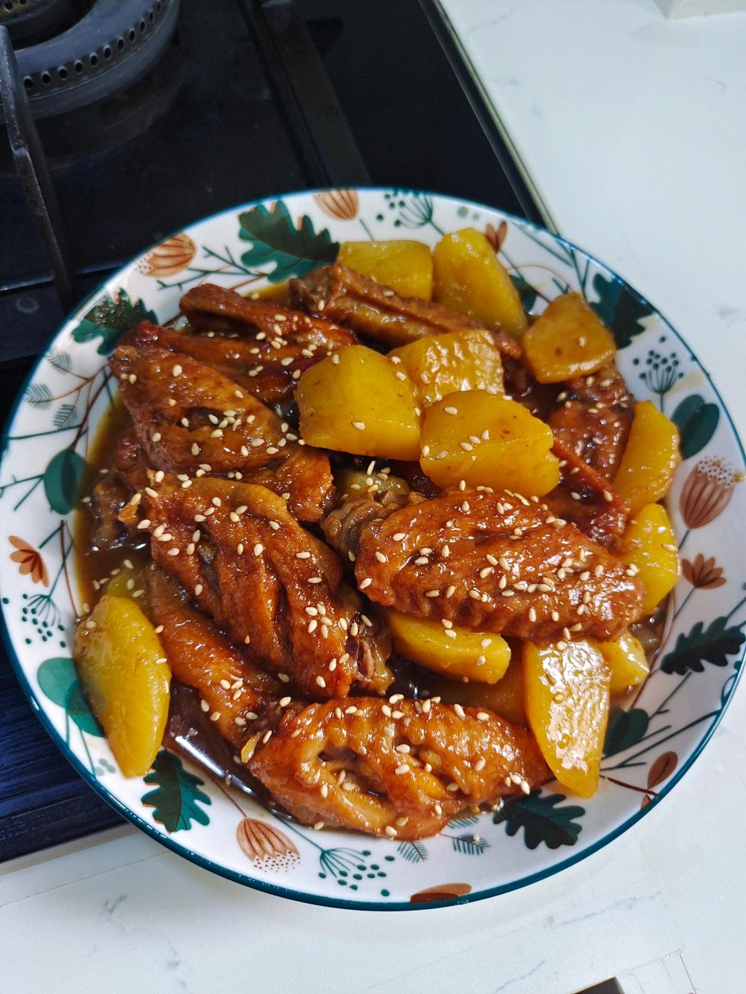 可乐鸡翅炖土豆