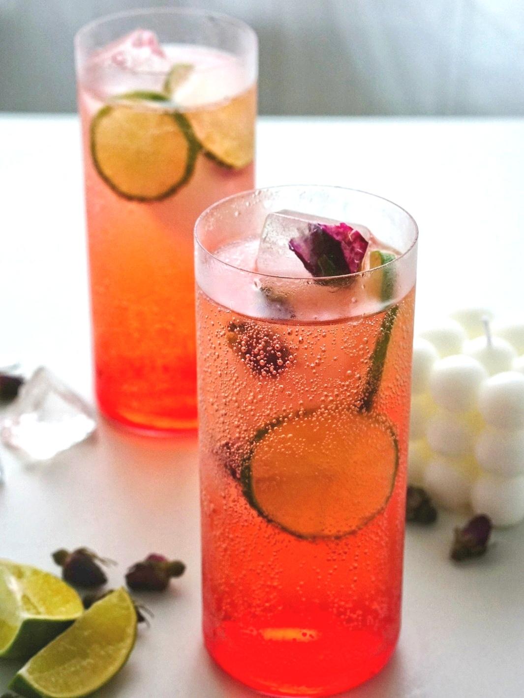 养颜玫瑰气泡水的做法