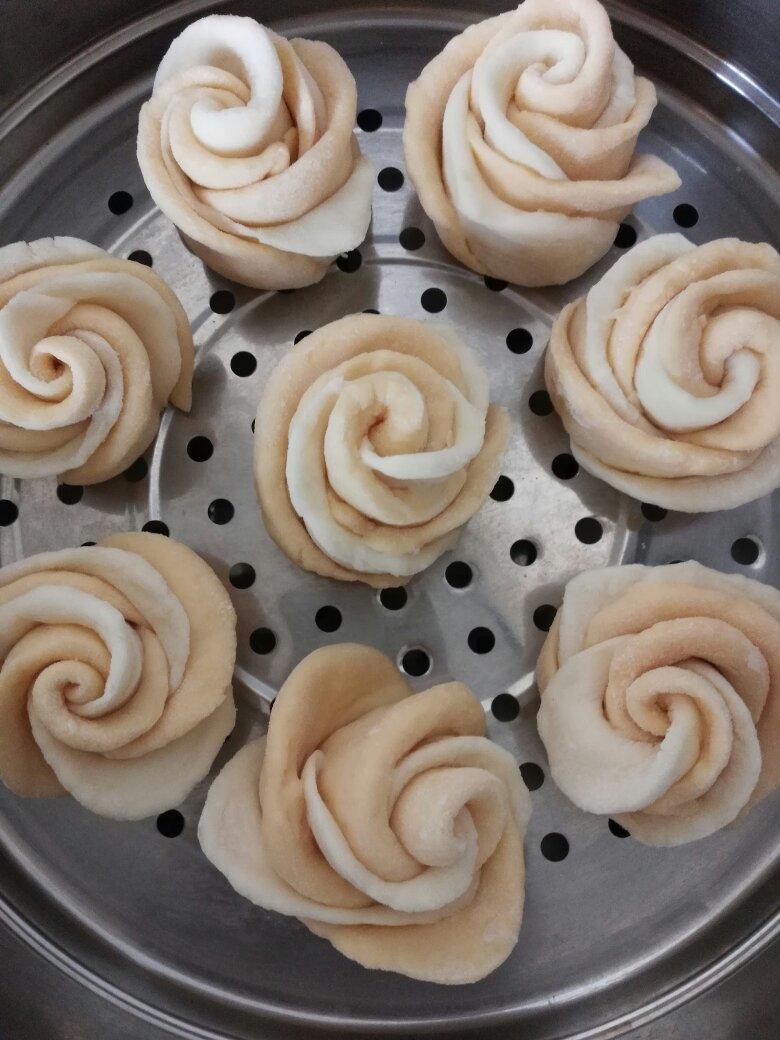 紫薯玫瑰花馒头