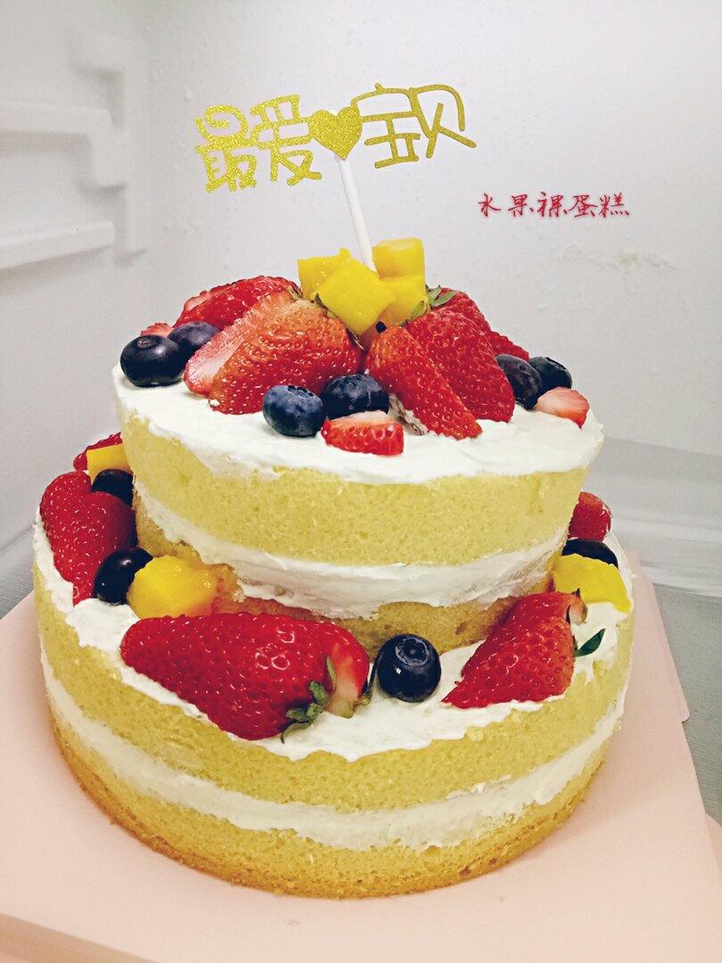 圣诞“裸蛋糕”