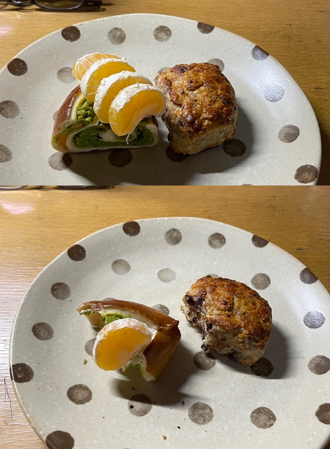 香掉鼻子的香蕉花生酱全麦司康
