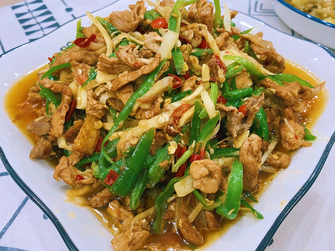 ㊙️超级下饭的青椒炒肉丝❗️吃三碗饭都不够