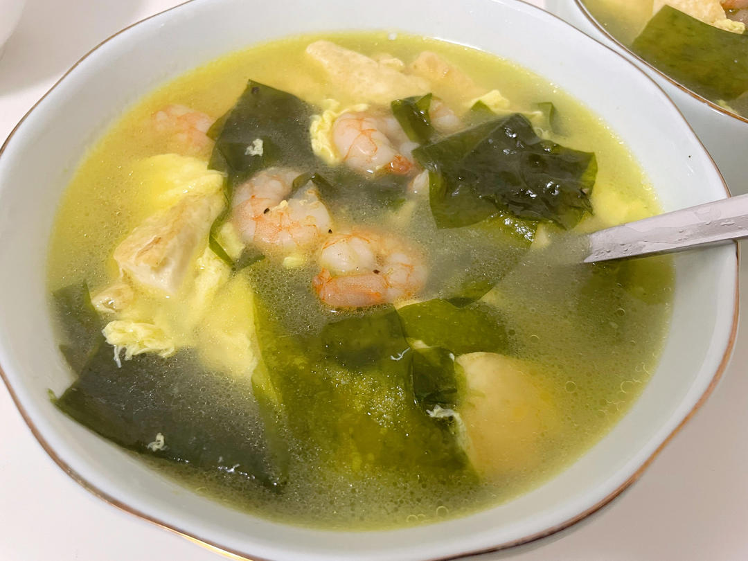 孩子增高汤 | 虾仁豆腐裙带菜汤