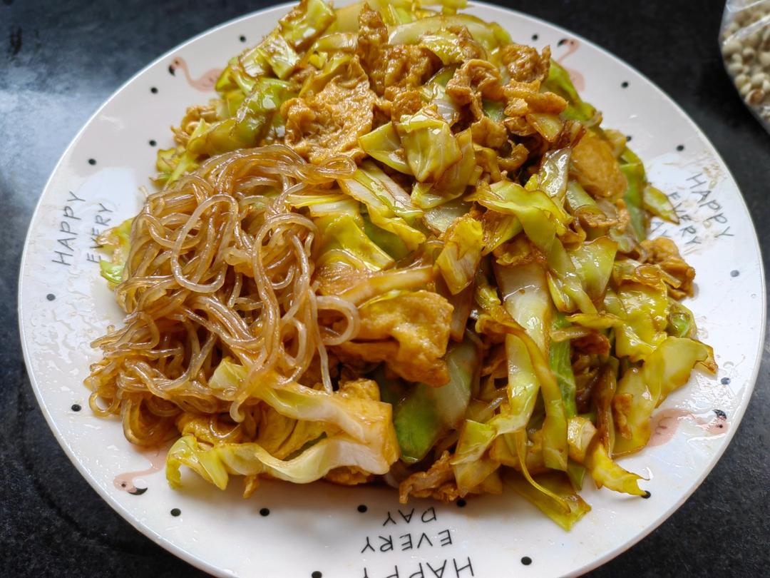 大学食堂的味道:包菜粉丝炒蛋