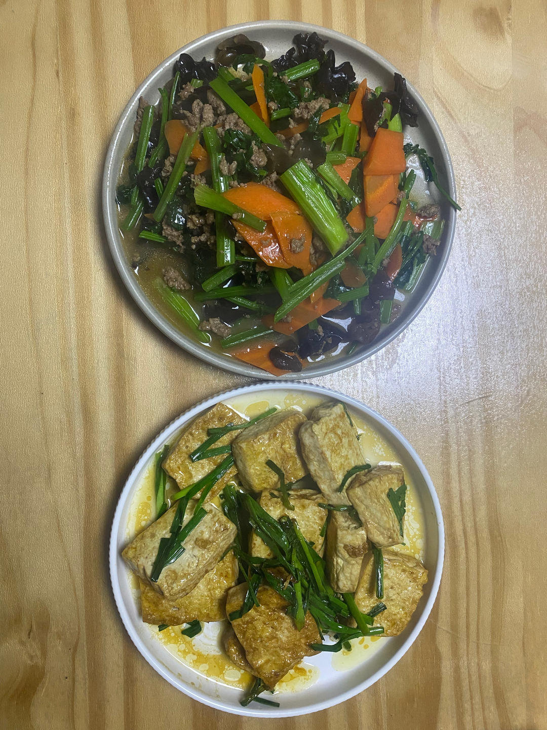 颜色漂亮的清淡快手小炒菜，纯素菜【西芹山药木耳胡萝卜】低卡路里，减肥菜