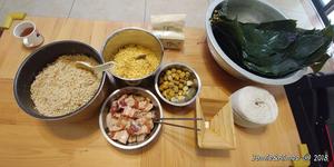 广西大肉粽、年粽、绿豆板栗肉粽(粽模版)的做法 步骤6