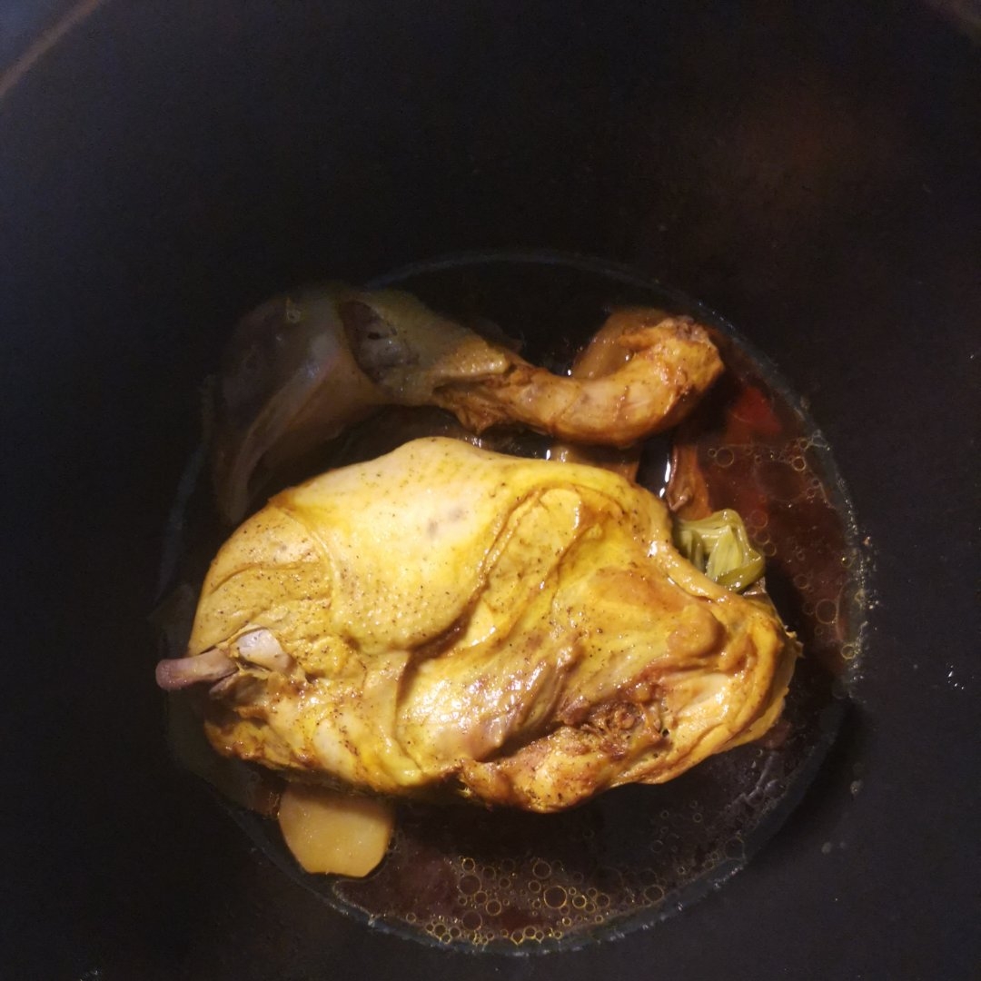 姜黄盐焗鸡，不用一滴水，自制盐焗鸡粉，厨房小白入门级大菜