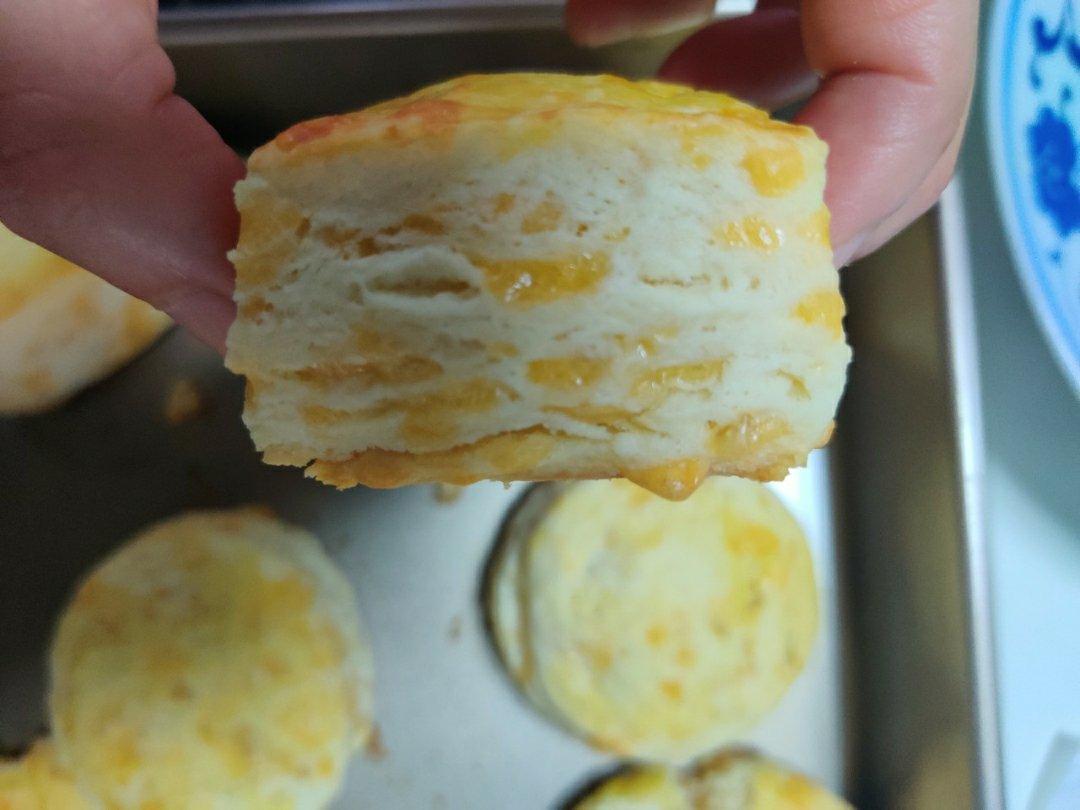 海盐乳酪司康 咸味的司康 圆滚滚的也很美味