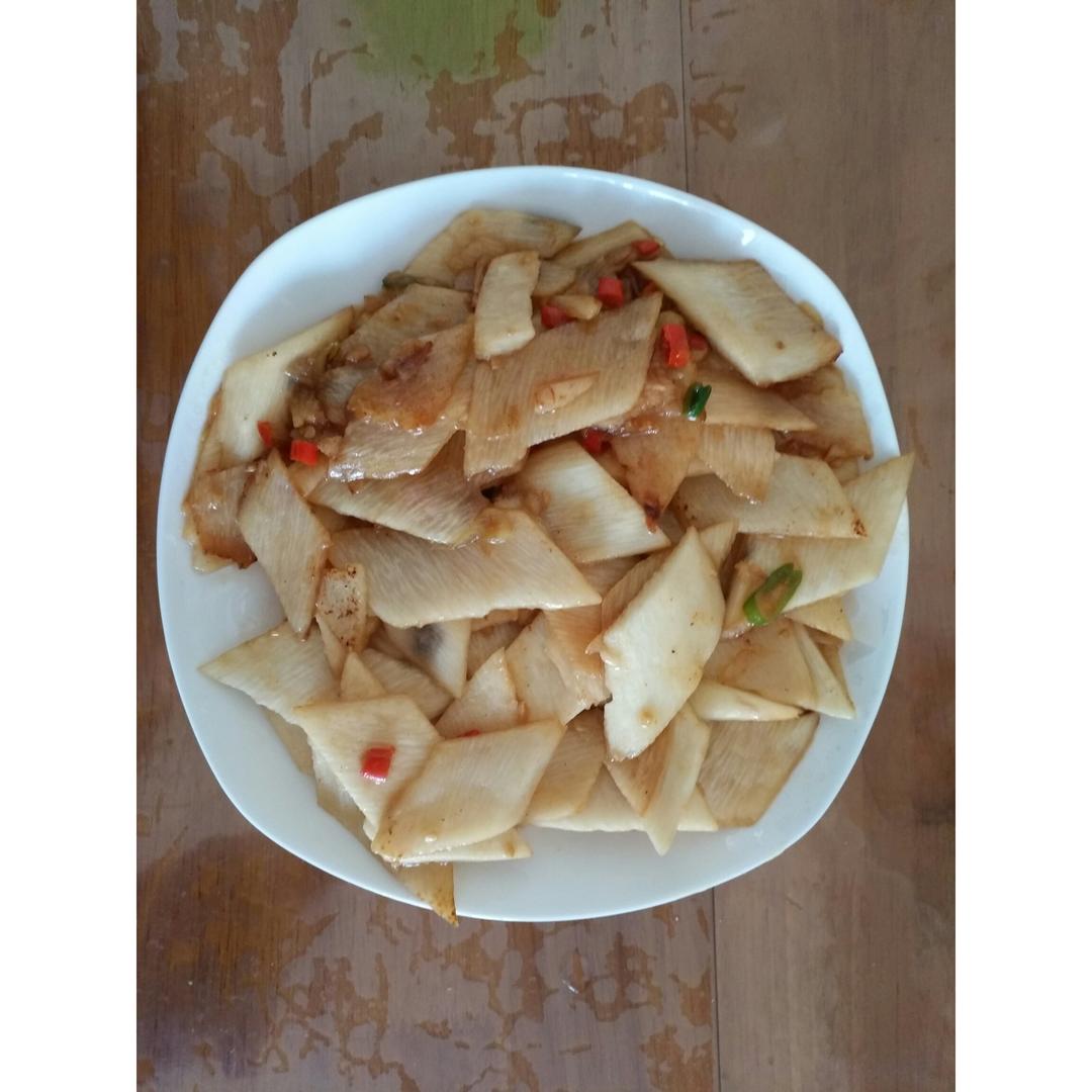 老丁的私房菜-清炒山药