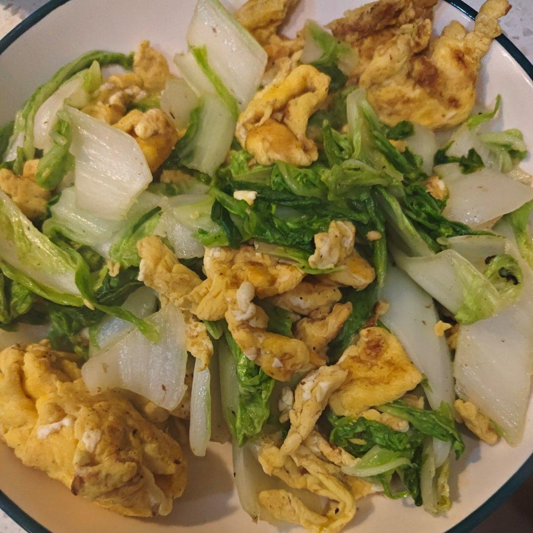 家常白菜炒鸡蛋