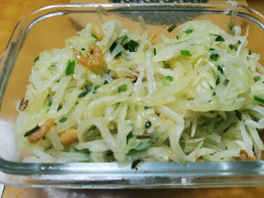 虾米葱油萝卜丝