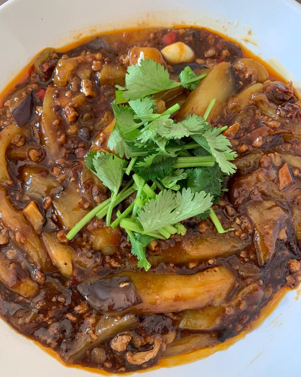红烧肉沫茄子