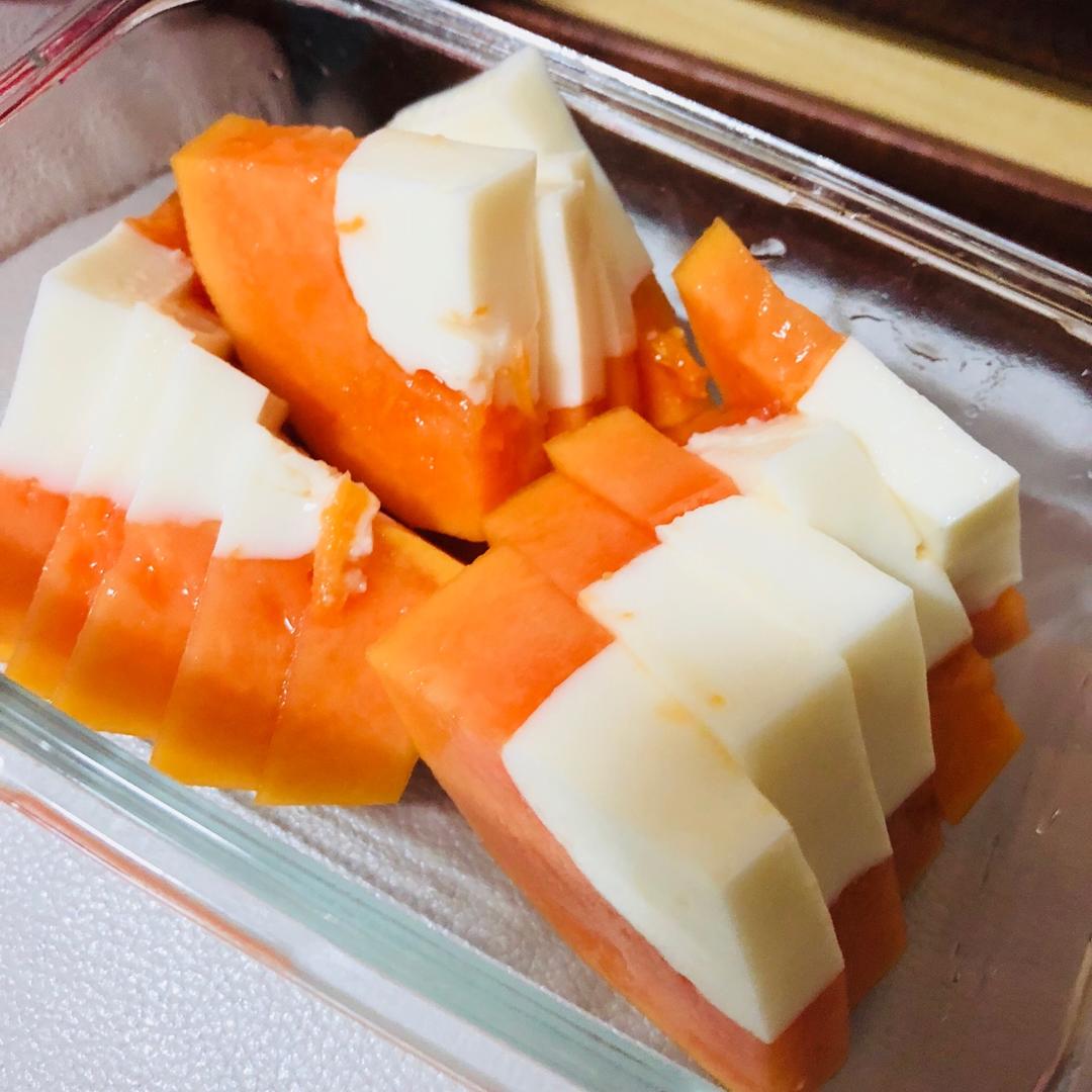 手机用户12157bwv做的牛奶木瓜冻