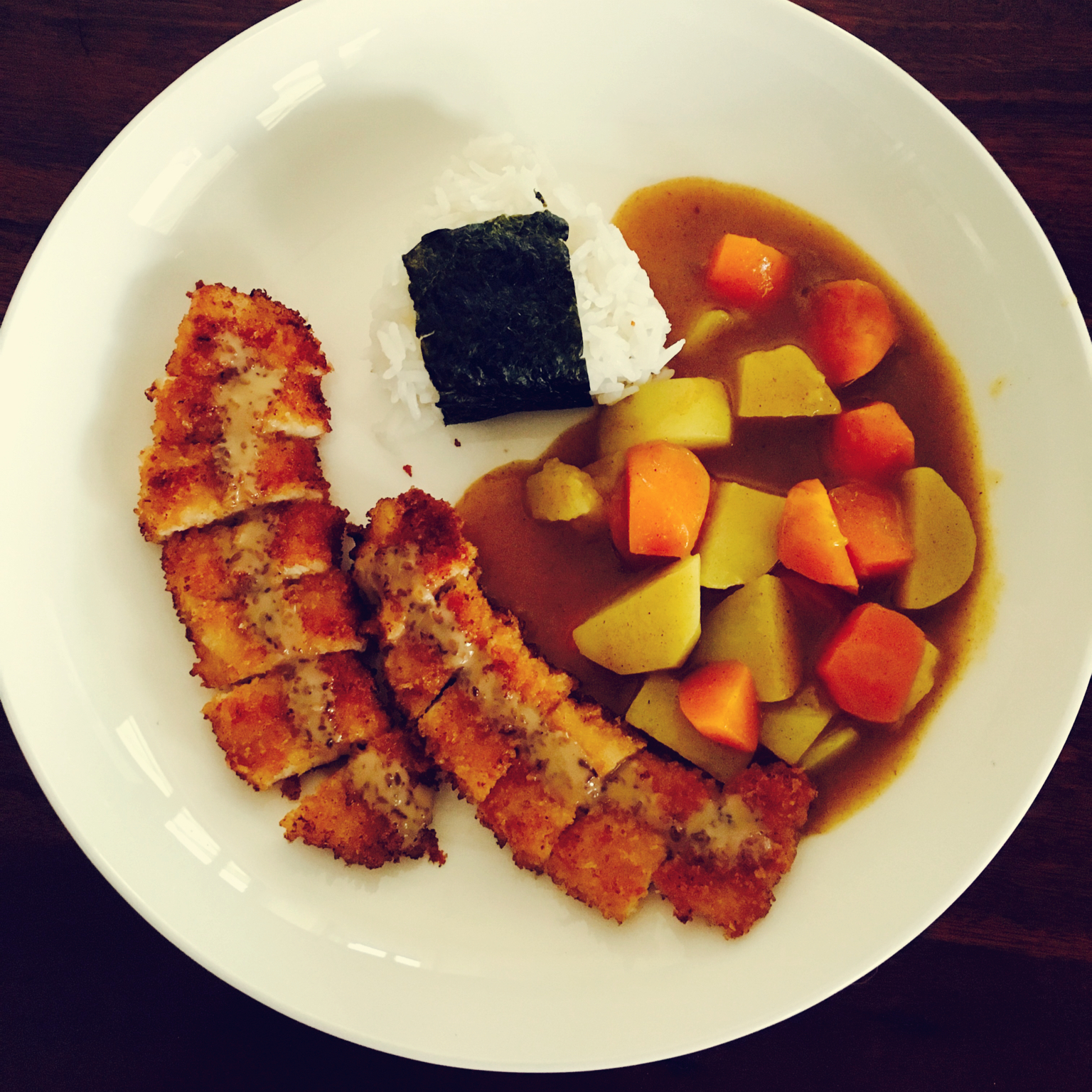 爱の炸鸡排咖喱饭