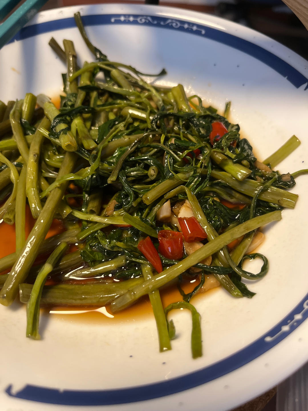 【泰式】虾酱空心菜