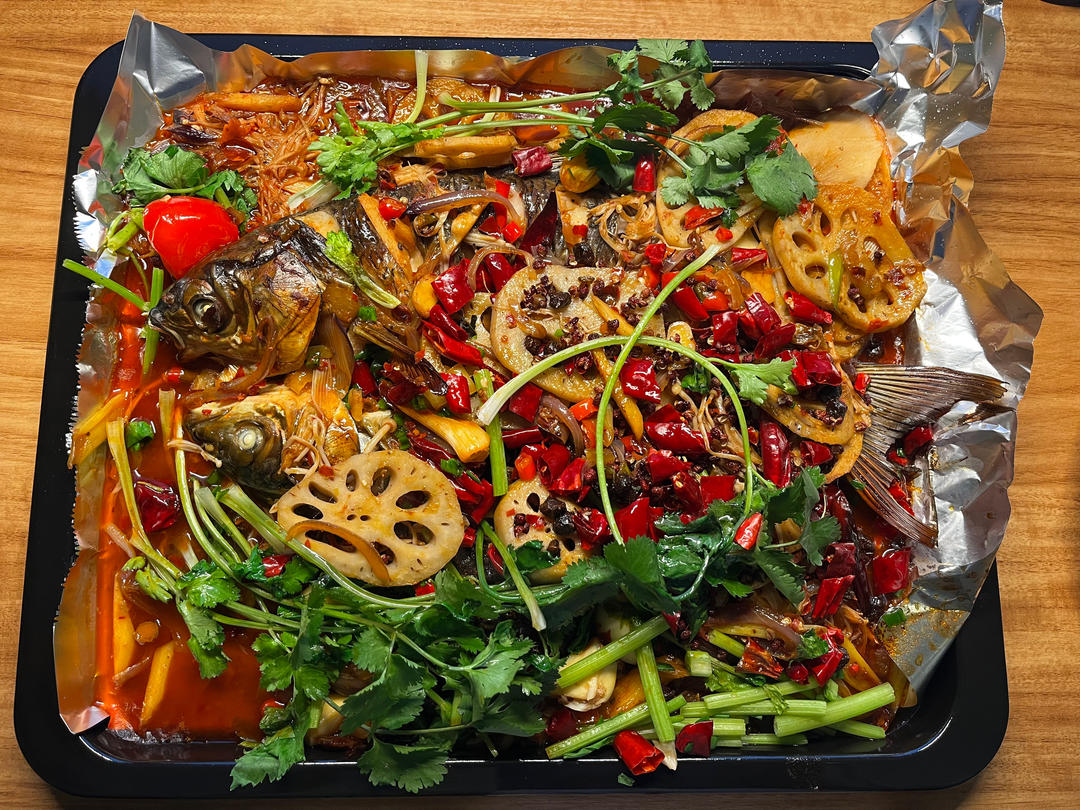 重庆烤鱼(烤箱版)爆好吃，爆简单