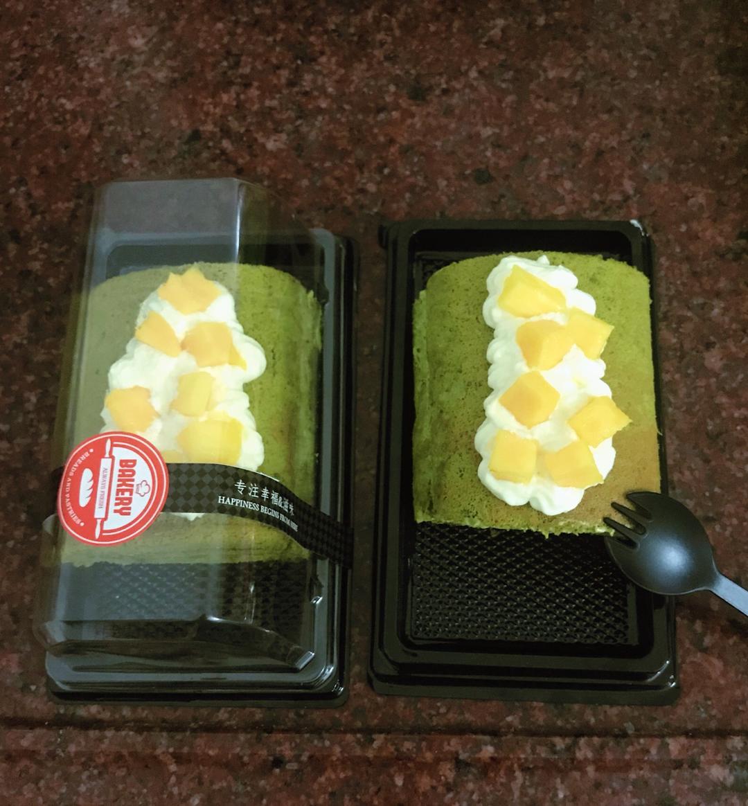 抹茶奶油蛋糕卷，一抹，倾心