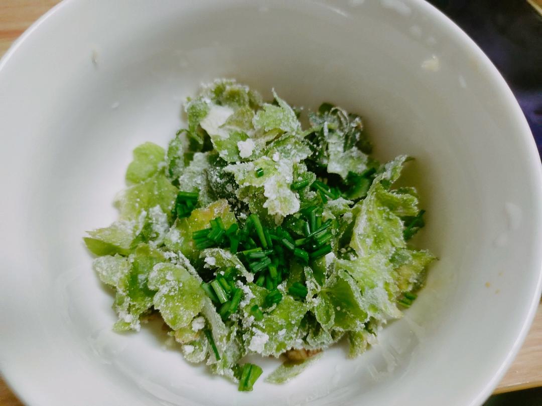 蒸芹菜叶（蒸野菜）