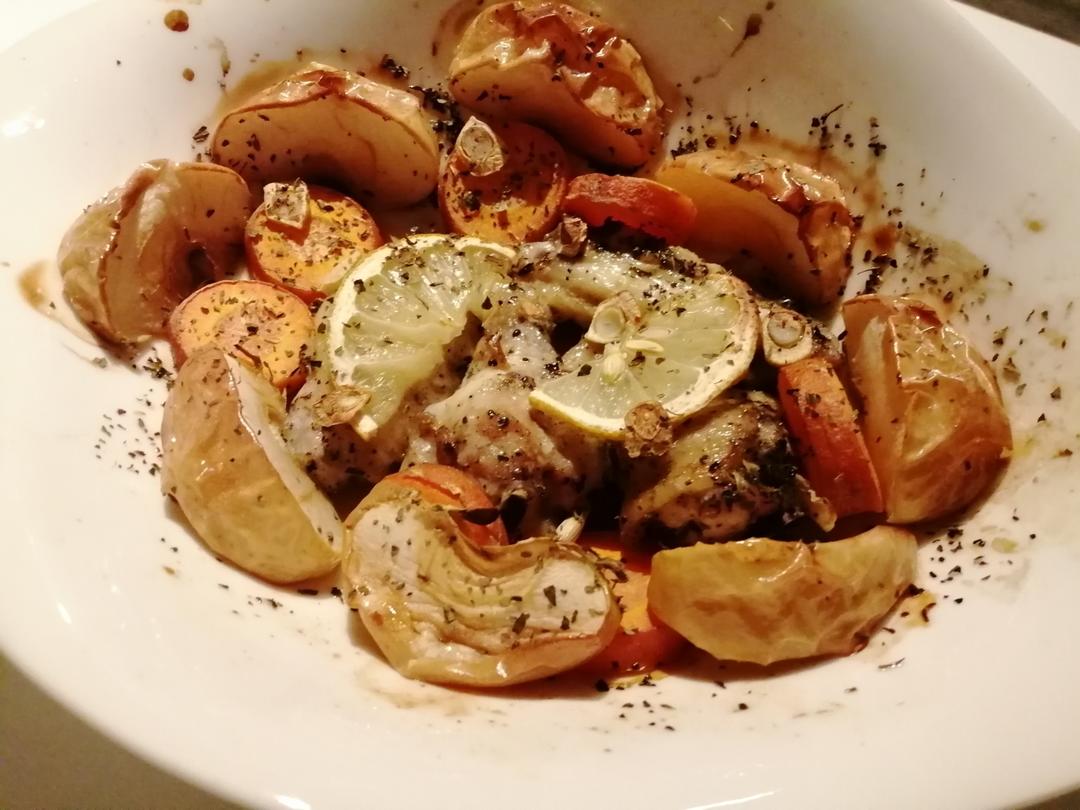 希腊式柠檬烤鸡