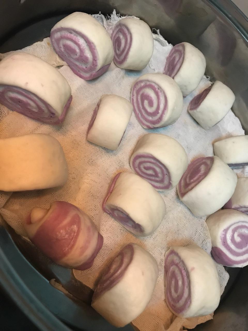 紫薯双色馒头
