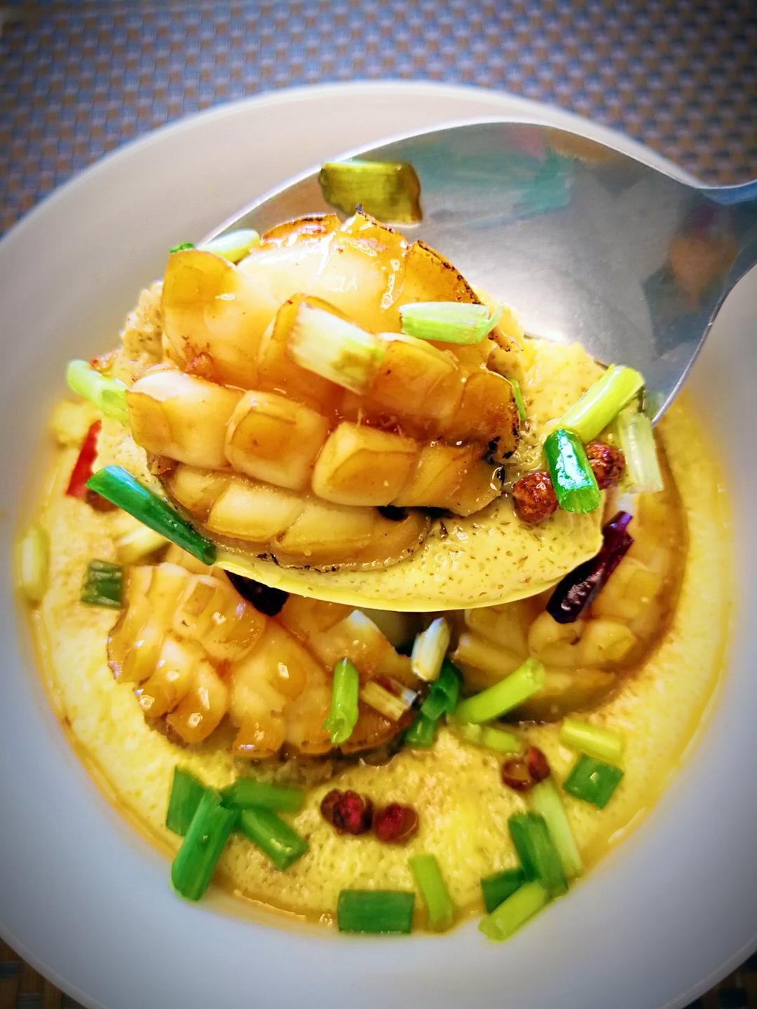 香葱鲍鱼.蒸水蛋