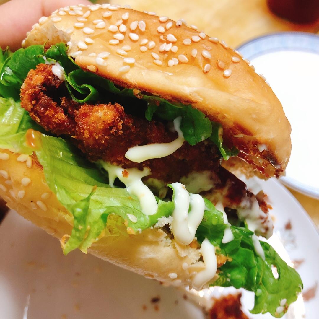 capple3做的黑胡椒香酥鸡排汉堡