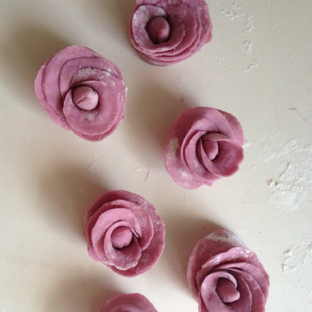 紫薯玫瑰花馒头