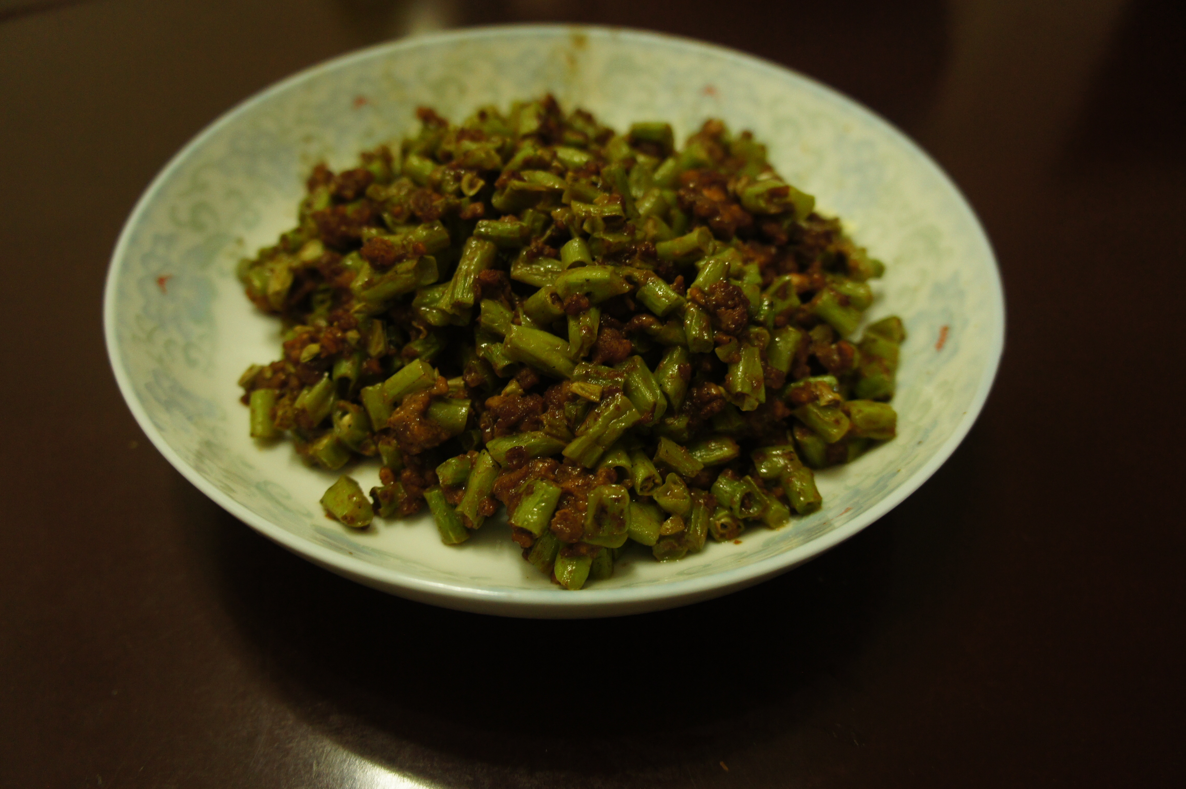 肉沫豆角下饭菜
